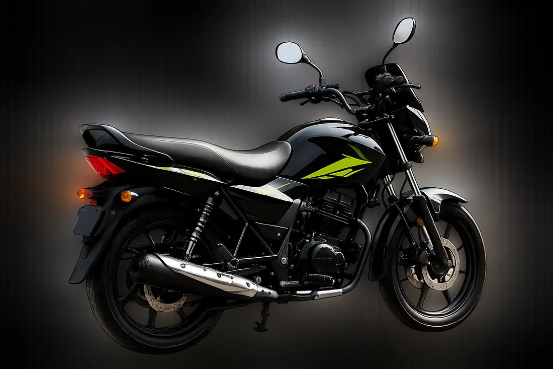 A 10th Gear motorcycle, studio product shot